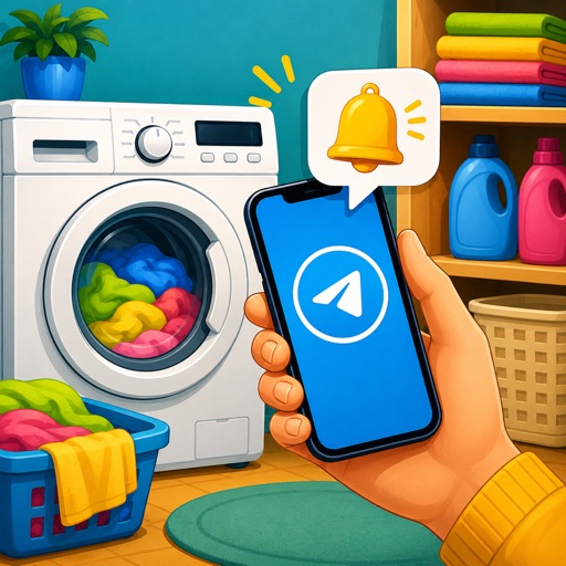 Waschmaschine fertig? Lass dich von Telegram informieren!